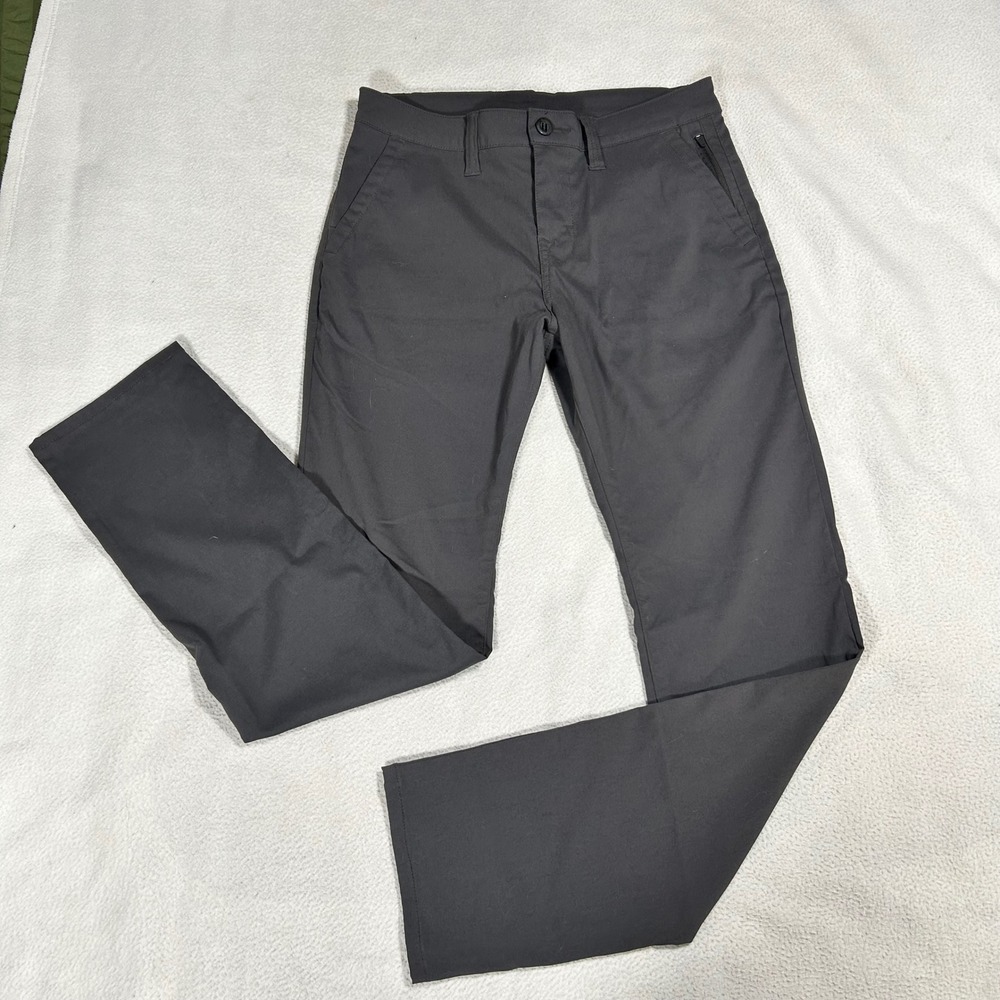 Prana Zion Straight Fit Pants Mens 30x32 Gray Stretch Outdoor Hiking Trousers